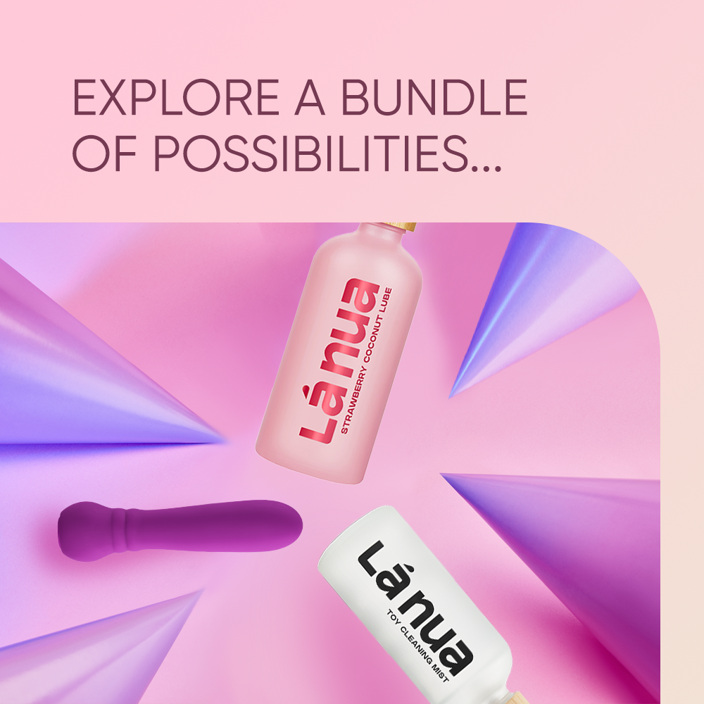 Grand Opening Bundle - Femme Funn Ultra Bullet Purple, La Nua Strawberry Coconut Lube, La Nua Cleaning Mist