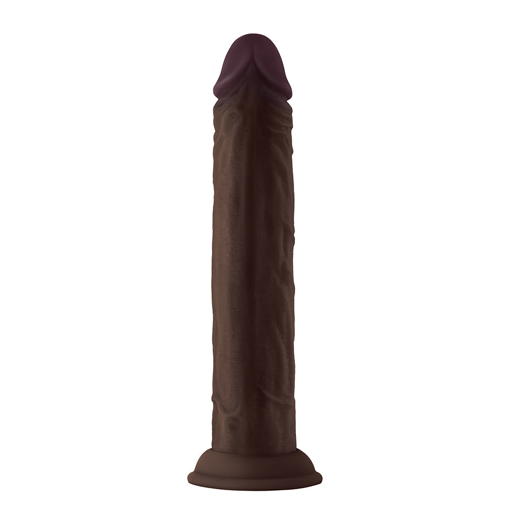 Shaft Model J 9.5" Liquid Silicone Dong - Mahogany
