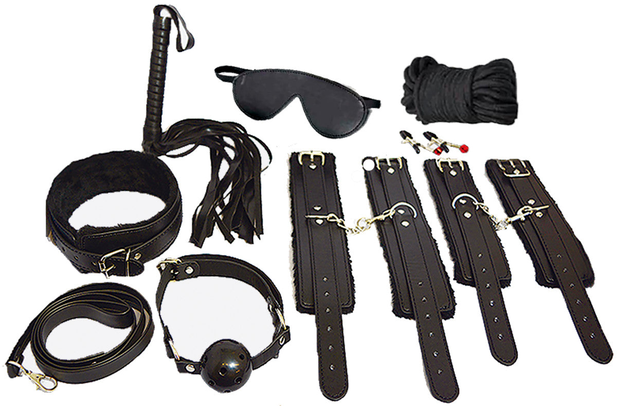 Everything Bondage 12pc Kit - Black