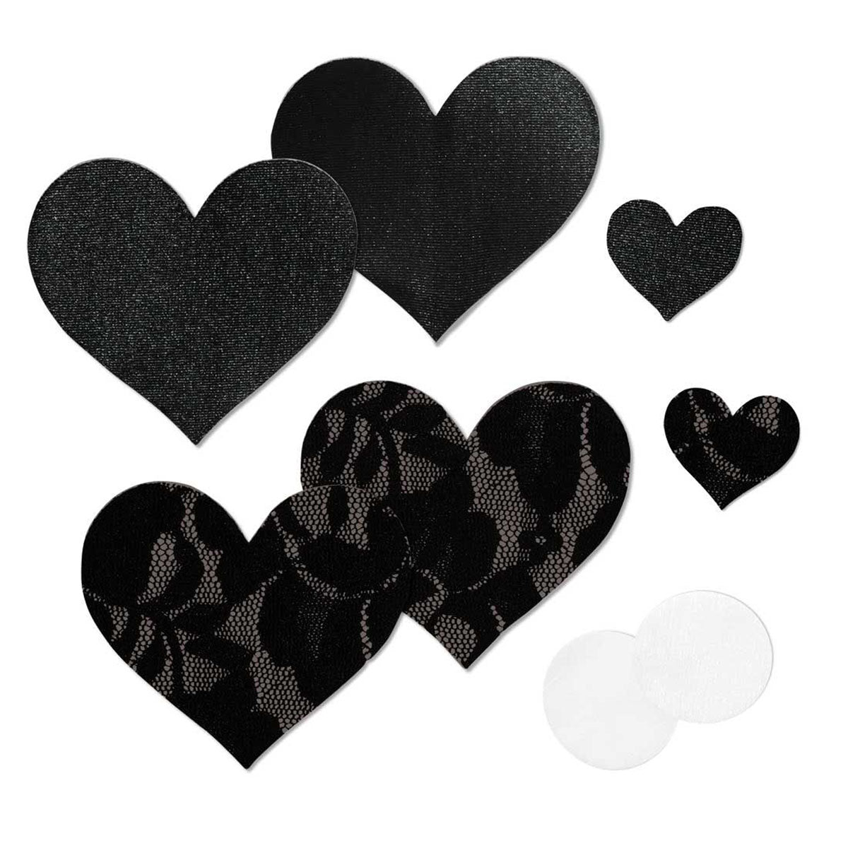 Nippies Basics Black Hearts - Size B