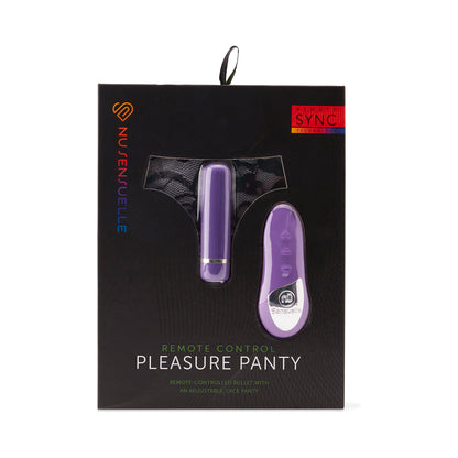 Nu Sensuelle Pleasure Panty with Remote Control 15 Function Bullet - Purple