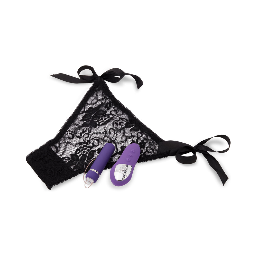 Nu Sensuelle Pleasure Panty with Remote Control 15 Function Bullet - Purple