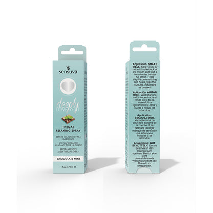 Sensuva Deeply Love You Throat Relaxing Spray Chocolate Mint 1 oz.