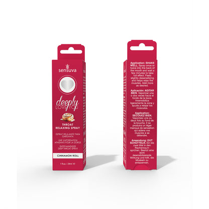 Sensuva Deeply Love You Throat Relaxing Spray Cinnamon Roll 1 oz.