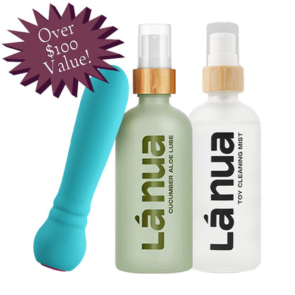 Grand Opening Bundle - Femme Funn Ultra Bullet Aqua, La Nua Cucumber Aloe Lube, La Nua Cleaning Mist