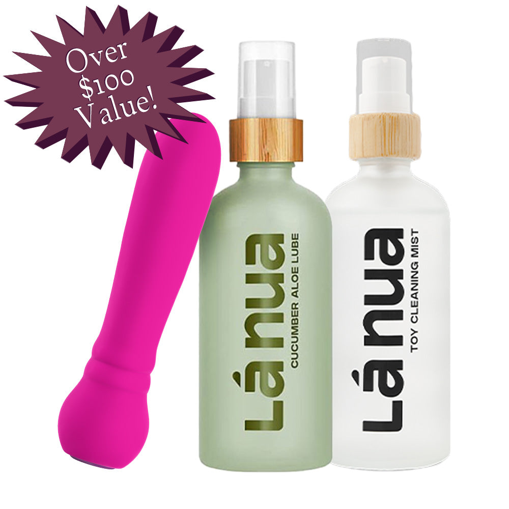 Grand Opening Bundle - Femme Funn Ultra Bullet Pink, La Nua Cucumber Aloe Lube, La Nua Cleaning Mist