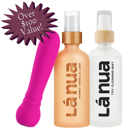 Grand Opening Bundle - Femme Funn Ultra Bullet Pink, La Nua Honey Vanilla Lube, La Nua Cleaning Mist