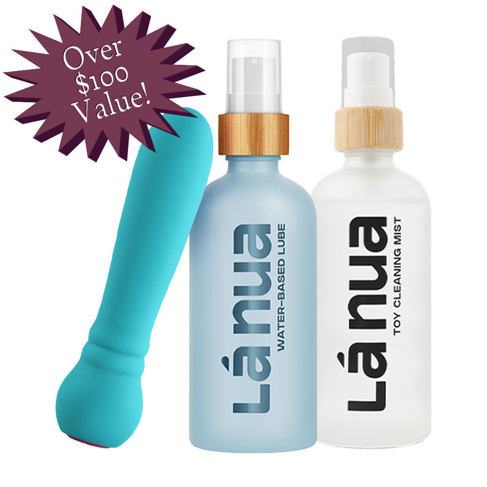 Grand Opening Bundle - Femme Funn Ultra Bullet Aqua, La Nua Unflavored Water Lube, La Nua Cleaning Mist