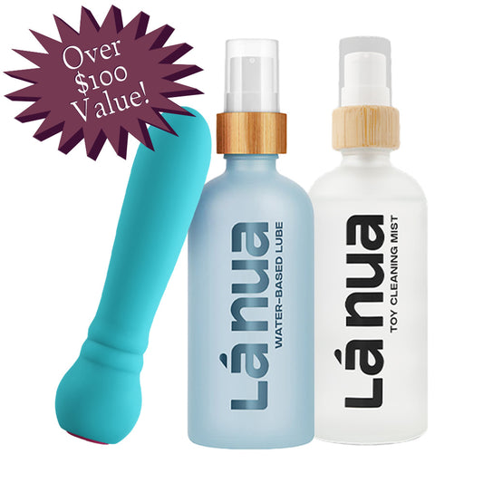 Grand Opening Bundle - Femme Funn Ultra Bullet Aqua, La Nua Unflavored Water Lube, La Nua Cleaning Mist