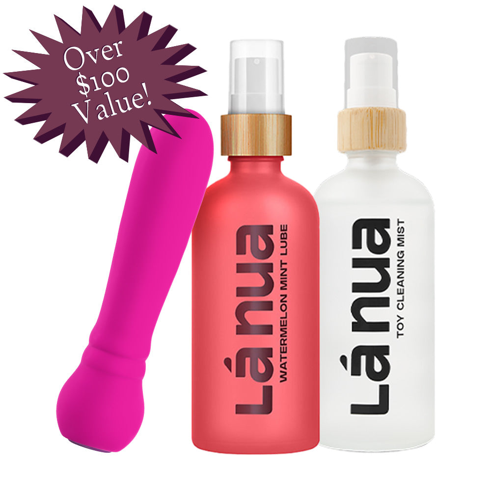 Grand Opening Bundle - Femme Funn Ultra Bullet Pink, La Nua Watermelon Mint Lube, La Nua Cleaning Mist