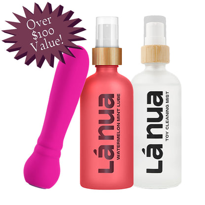 Grand Opening Bundle - Femme Funn Ultra Bullet Pink, La Nua Watermelon Mint Lube, La Nua Cleaning Mist
