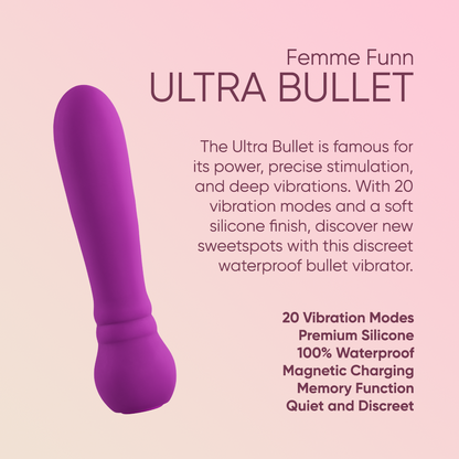 Grand Opening Bundle - Femme Funn Ultra Bullet Purple, La Nua Cucumber Aloe Lube, La Nua Cleaning Mist