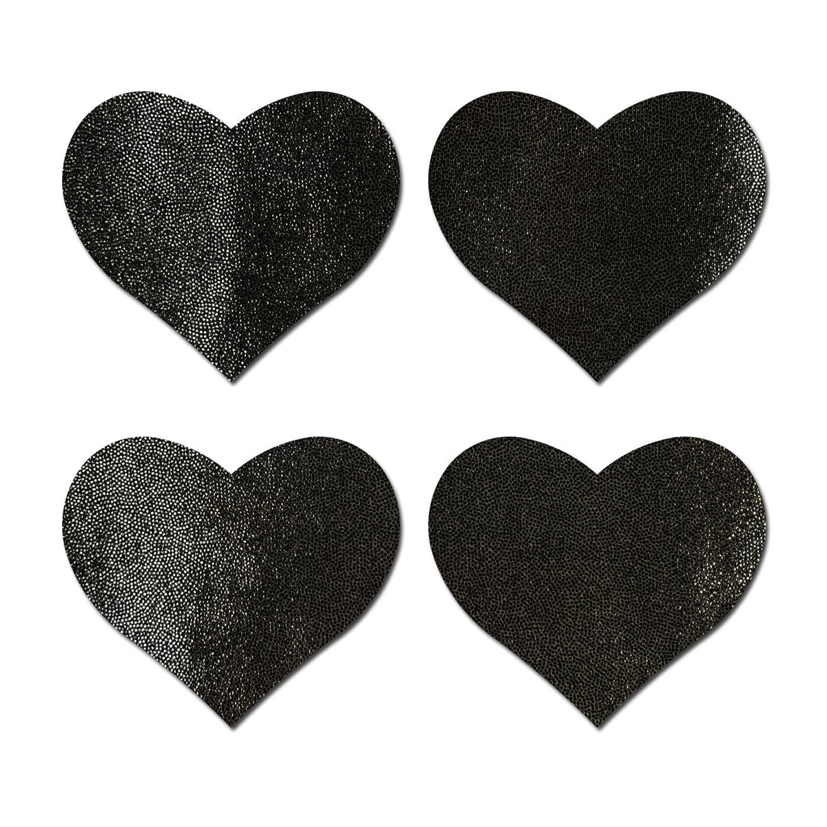 Pastease Petite Hearts Black 4pk