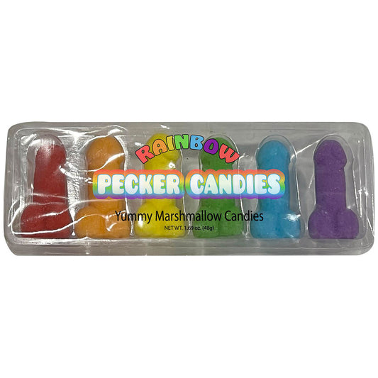 Rainbow Pecker Candies 6pk