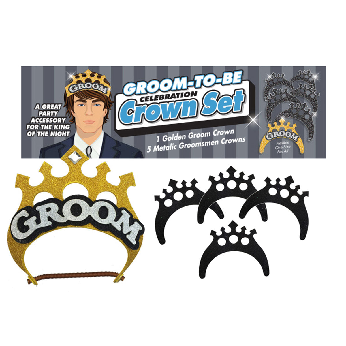 Groom to Be Crown 5pc Set 