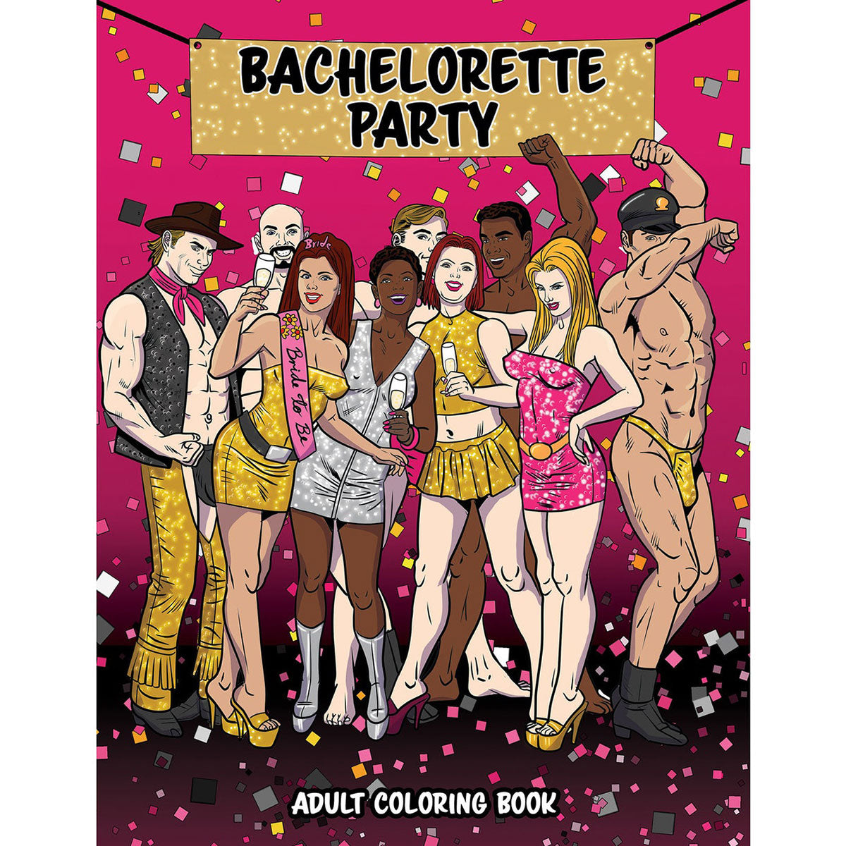 Wood Rocket Bachelorette Party Coloring Book