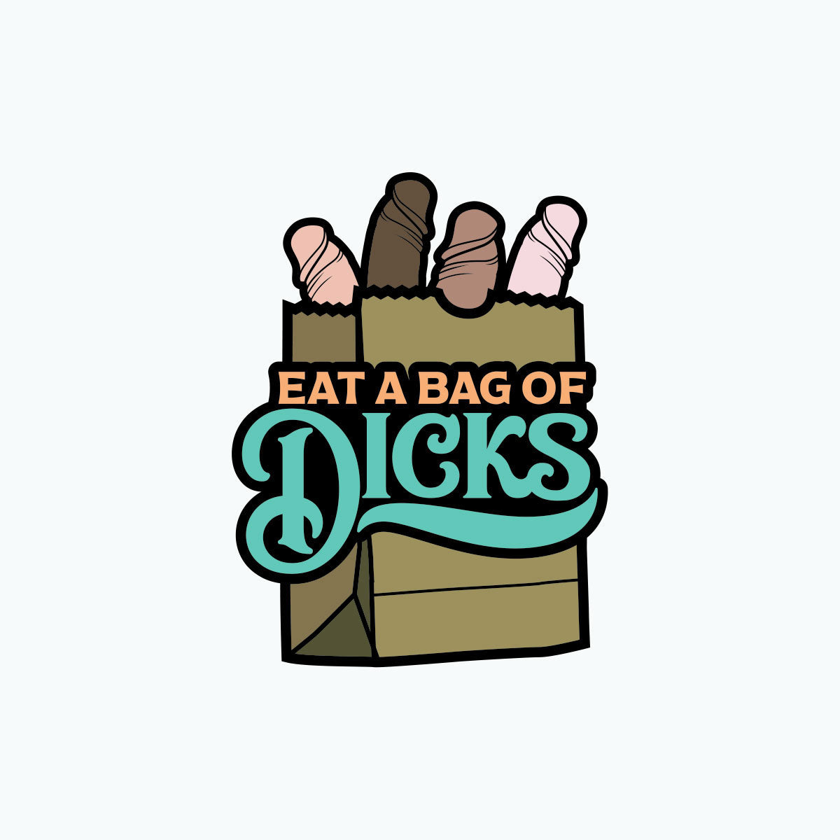 Wood Rocket Eat a Bag of Dicks Pin