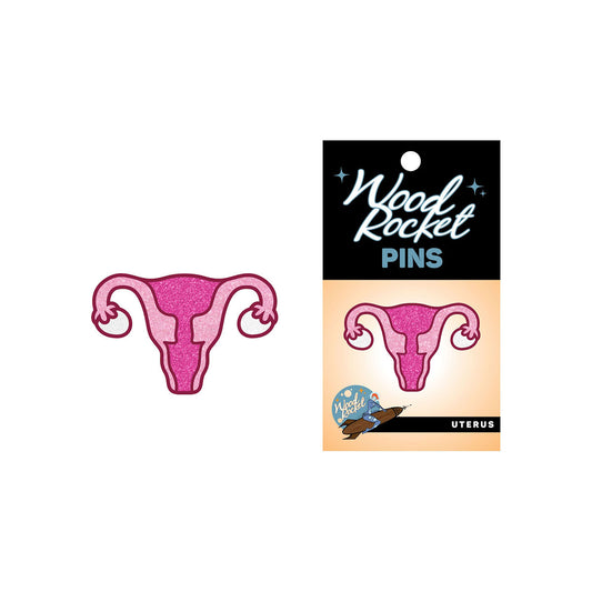 Wood Rocket Uterus Pin