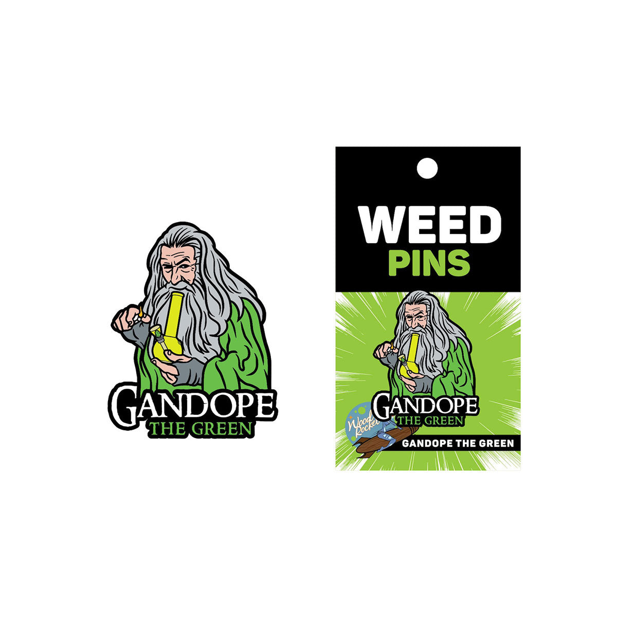 Wood Rocket Gandope The Green Pin