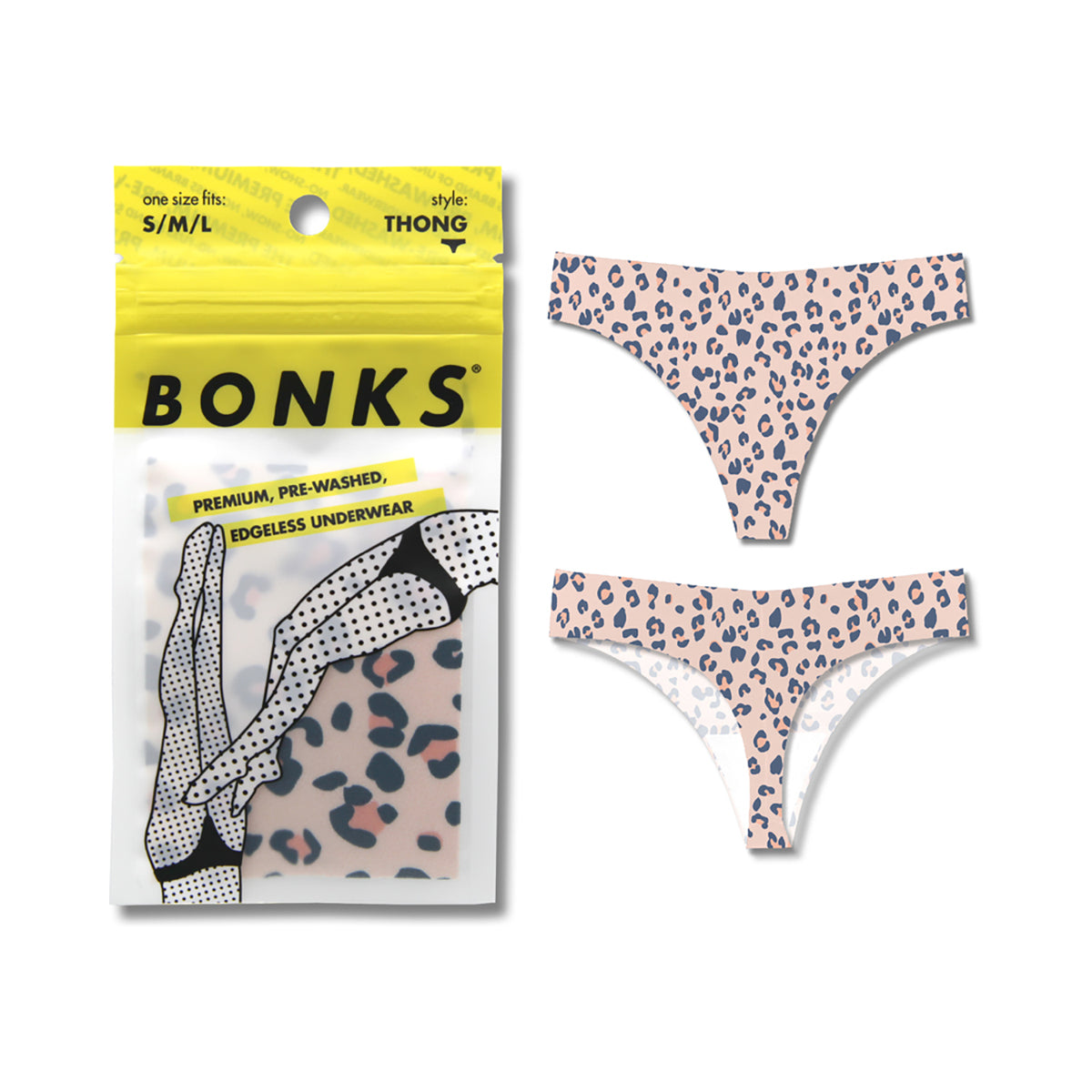 Bonks Cat's Out of the Bag Seamless Thong O/S