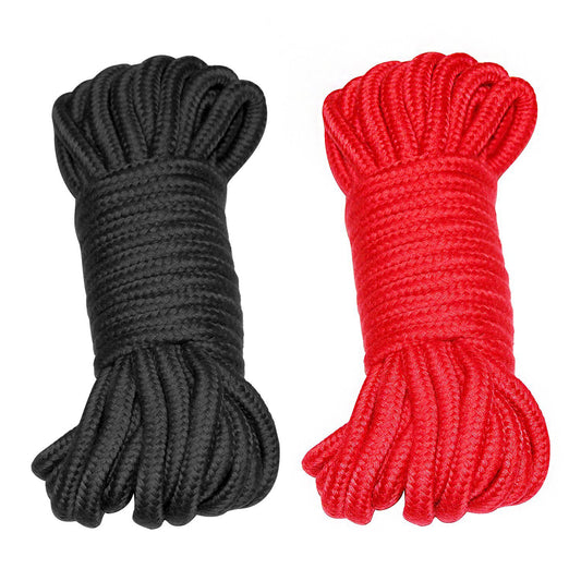 Shibari Soft Bondage Rope 2pk - Black & Red