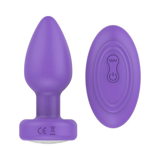 Luv Inc Pr17: Vibrating Plug W/ Remote Purple 