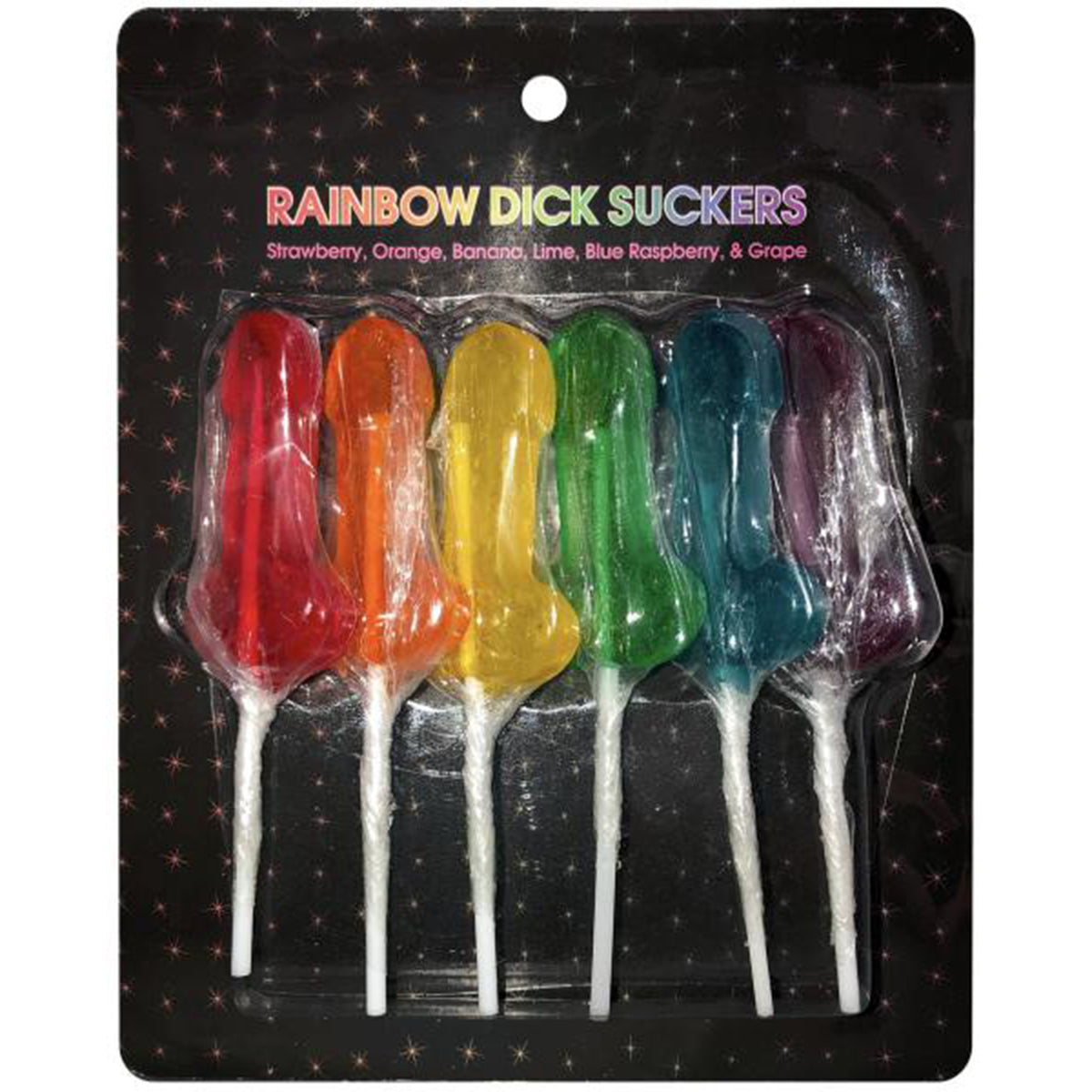 Rainbow Dick Suckers 6pk