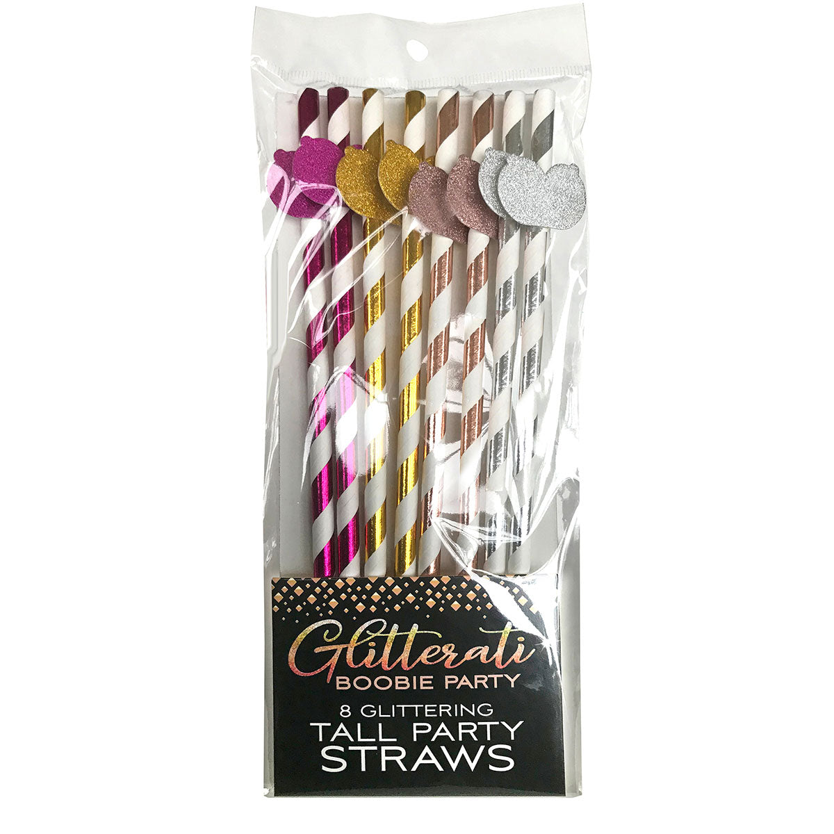 Glitterati Boobie Straws 8pk