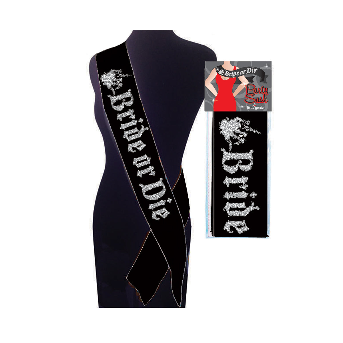 Glitterati Bride or Die Sash