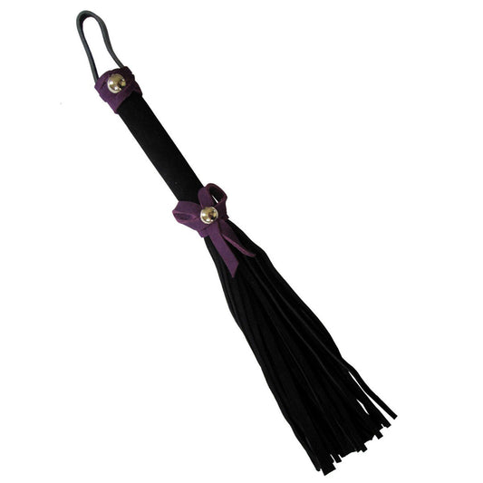 Love Knot Mini Flogger w/ Bow - Black w/Purple Bow