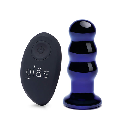 GLAS Rechargeable Ribbed Butt Plug 3.5