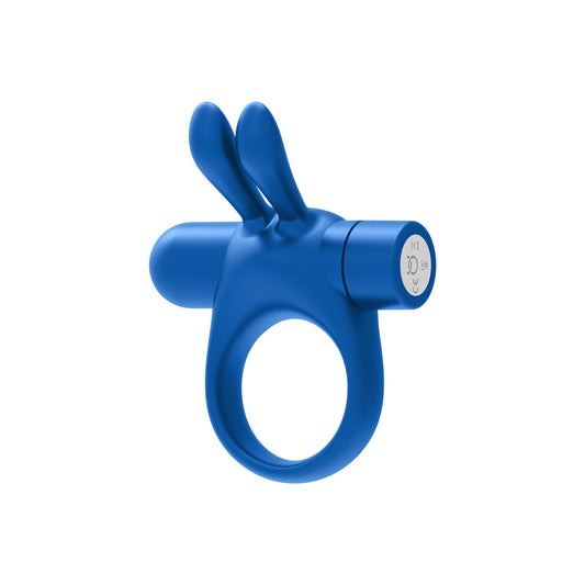 FORTO Vibrating Bunny C-Ring - Blue