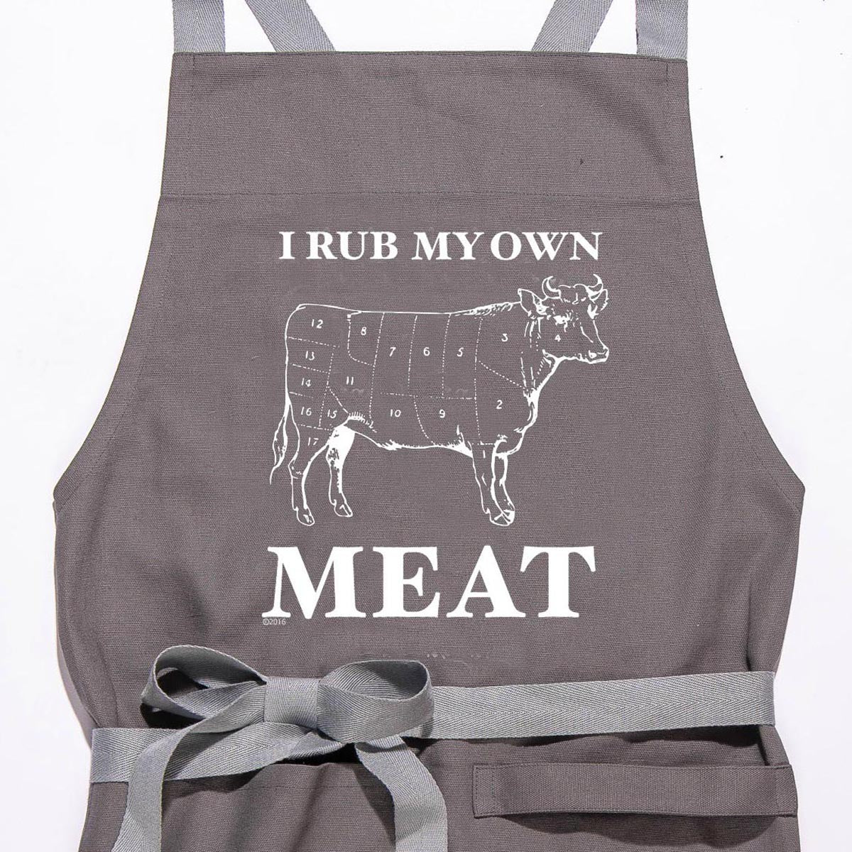 Twisted Wares I Rub My Own Meat Apron Dark Grey