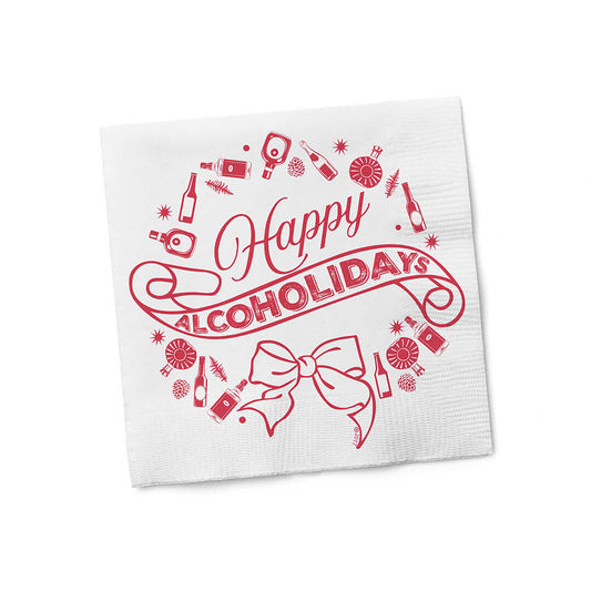 Twisted Wares Happy Alcoholidays Napkins