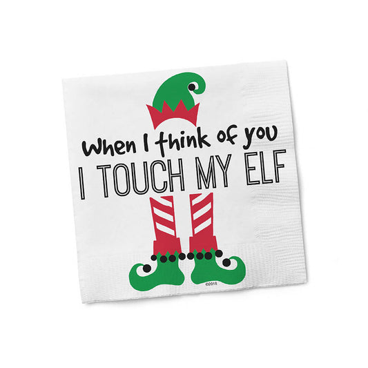 Twisted Wares When I Think Of You Elf Napkins